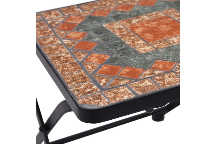 Mosaiikki bistrotuolit 2 kpl oranssi/harmaa - Oranssi - Ruokapöydän tuolit