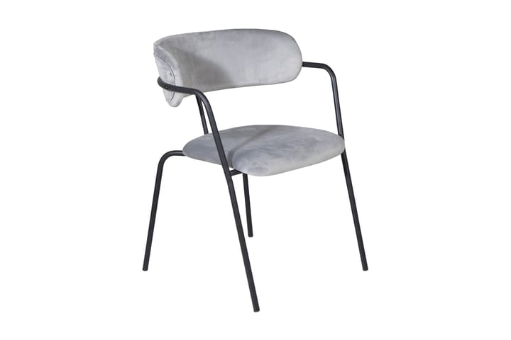 Nojatuoli Ayacor - Harmaa/Musta - Ruokapöydän tuolit - Meikkituoli - Käsinojallinen tuoli