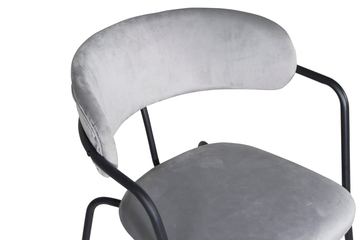 Nojatuoli Ayacor - Harmaa/Musta - Ruokapöydän tuolit - Meikkituoli - Käsinojallinen tuoli