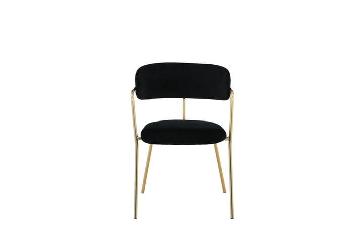 Nojatuoli Ayacor - Musta/Messinki - Ruokapöydän tuolit - Meikkituoli - Käsinojallinen tuoli