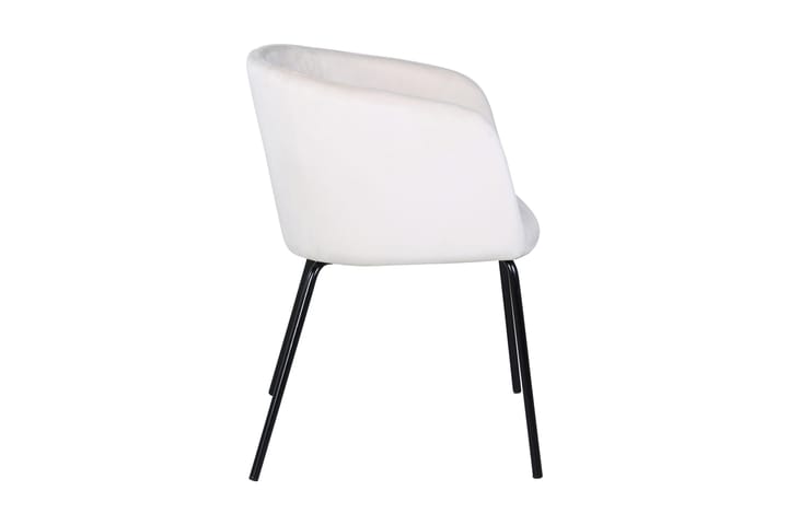 Nojatuoli Beraid - Valkoinen/Musta - Ruokapöydän tuolit - Meikkituoli - Käsinojallinen tuoli