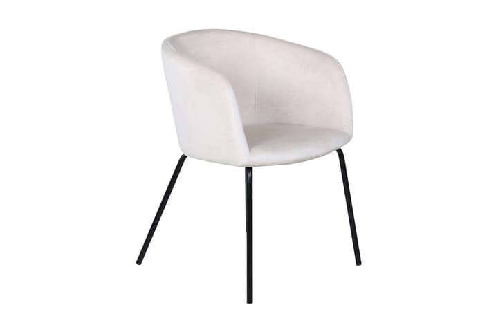 Nojatuoli Beraid - Valkoinen/Musta - Ruokapöydän tuolit - Käsinojallinen tuoli - Korituolit - Meikkituoli