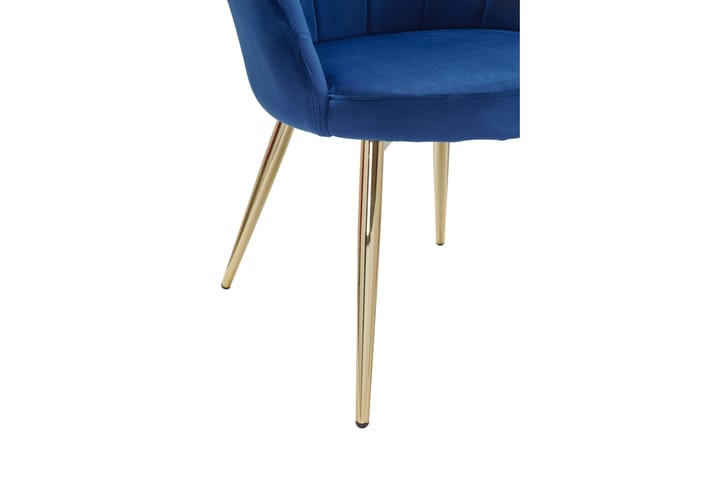 Nojatuoli Clanton - Tummansininen/Kulta - Meikkituoli - Käsinojallinen tuoli - Ruokapöydän tuolit