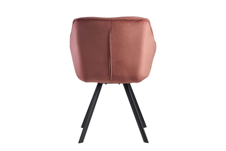 Nojatuoli Clanton X-muotoiset jalat - Tummanroosa/Musta - Meikkituoli - Käsinojallinen tuoli - Ruokapöydän tuolit