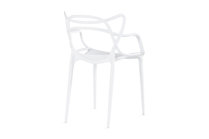 Nojatuoli Dalek - Valkoinen - Ruokapöydän tuolit - Meikkituoli - Käsinojallinen tuoli