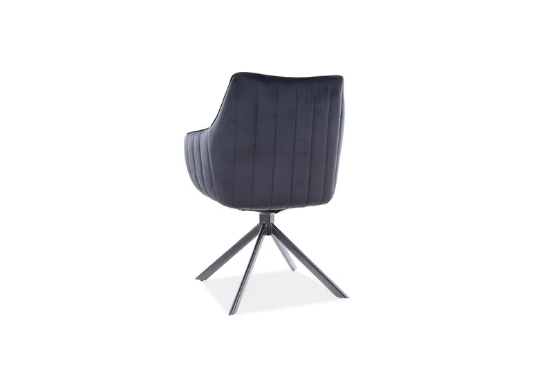 Nojatuoli Lecera Pyörivä - Sametti/Musta - Huonekalut - Tuoli & nojatuoli - Ruokapöydän tuolit