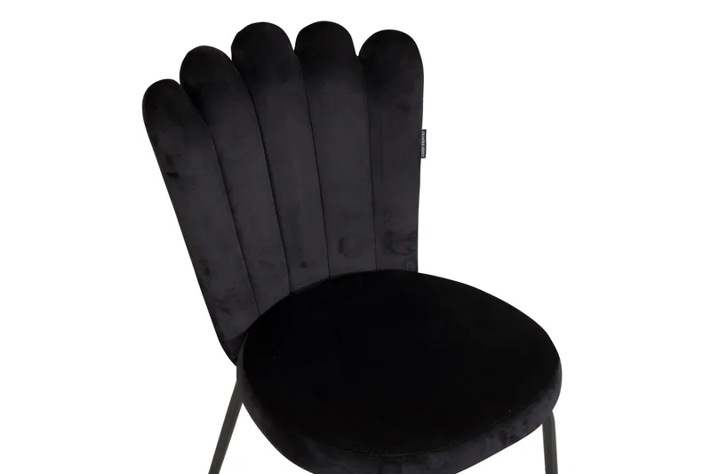 Nojatuoli Limhamn Sametti - Musta - Huonekalut - Tuoli & nojatuoli - Ruokapöydän tuolit