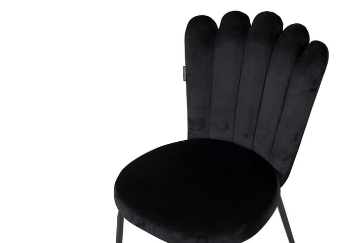 Nojatuoli Limhamn Sametti - Musta - Ruokapöydän tuolit - Meikkituoli - Käsinojallinen tuoli