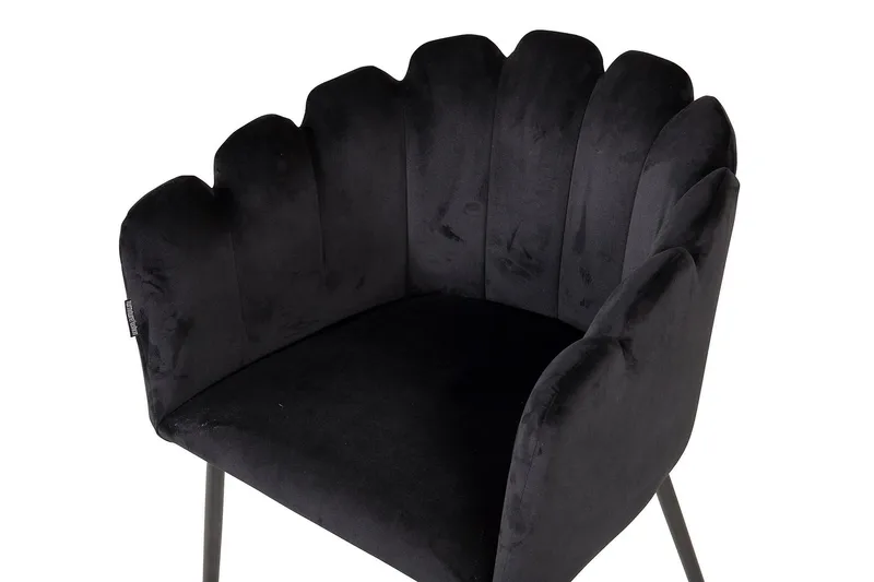 Nojatuoli Limhamn Sametti - Musta - Huonekalut - Tuoli & nojatuoli - Ruokapöydän tuolit