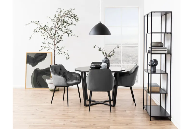 Nojatuoli Olze - Tummanharmaa - Huonekalut - Tuoli & nojatuoli - Ruokapöydän tuolit