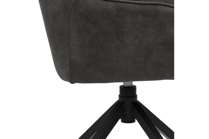 Nojatuoli Weatherly Hämähäkkijalka - Tummanharmaa/Matta Musta - Ruokapöydän tuolit - Meikkituoli - Käsinojallinen tuoli