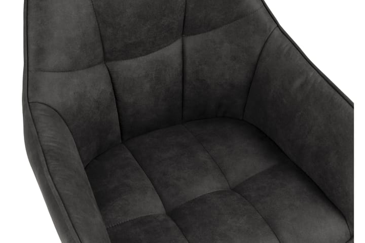 Nojatuoli Weatherly Hämähäkkijalka - Tummanharmaa/Matta Musta - Ruokapöydän tuolit - Meikkituoli - Käsinojallinen tuoli