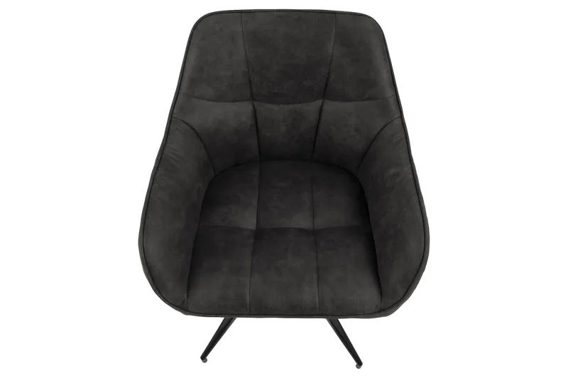 Nojatuoli Weatherly Hämähäkkijalka - Tummanharmaa/Matta Musta - Huonekalut - Tuoli & nojatuoli - Ruokapöydän tuolit