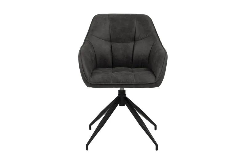 Nojatuoli Weatherly Hämähäkkijalka - Tummanharmaa/Matta Musta - Huonekalut - Tuoli & nojatuoli - Ruokapöydän tuolit