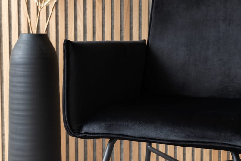 Nojatuoli Petra - Sametti/Musta - Huonekalut - Tuoli & nojatuoli - Ruokapöydän tuolit