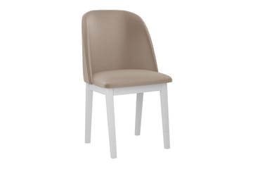 Patrickswell verhoiltu ruokapöydän tuoli puujaloilla - Valkoinen|Beige - Huonekalut - Tuoli & nojatuoli - Ruokapöydän tuolit