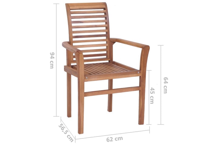 Pinottavat ruokapöydän tuolit 2 kpl täysi tiikki - Ruskea - Meikkituoli - Käsinojallinen tuoli - Ruokapöydän tuolit