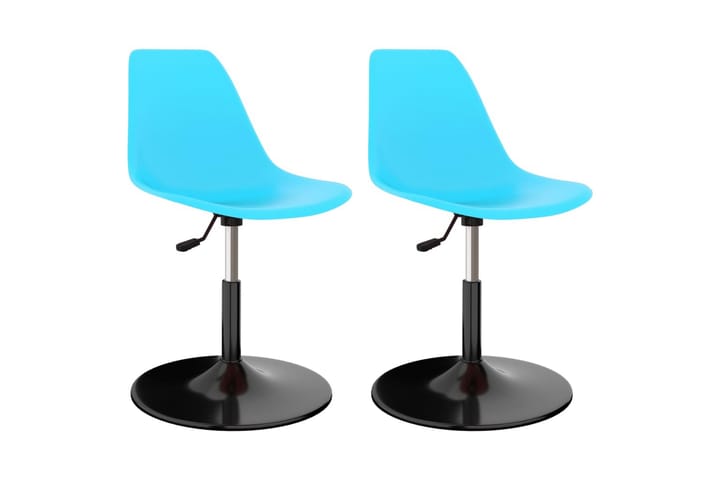 Pyörivät ruokatuolit 2 kpl sininen PP - Sininen - Ruokapöydän tuolit