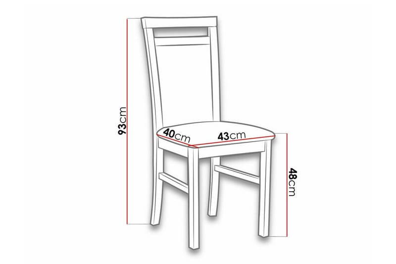 Roma Matstol Black and white - Huonekalut - Tuoli & nojatuoli - Ruokapöydän tuolit