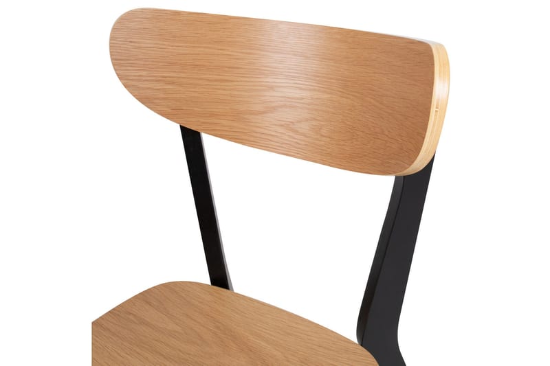 Roxby ruokatuoli puuta metallijaloilla - Musta|Beige - Huonekalut - Tuoli & nojatuoli - Ruokapöydän tuolit