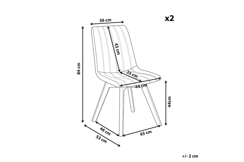 Ruokatuoli 2 kpl beige CALGARY - Beige - Huonekalut - Tuoli & nojatuoli - Ruokapöydän tuolit