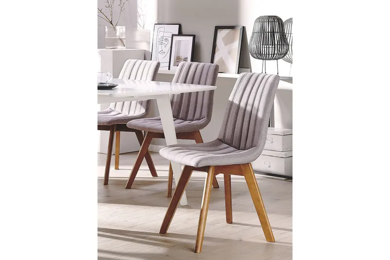 Ruokatuoli 2 kpl Ruskeanharmaa CALGARY - Harmaa - Huonekalut - Tuoli & nojatuoli - Ruokapöydän tuolit