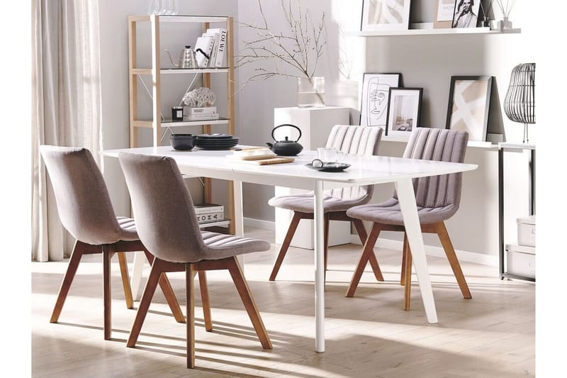 Ruokatuoli 2 kpl Ruskeanharmaa CALGARY - Harmaa - Huonekalut - Tuoli & nojatuoli - Ruokapöydän tuolit