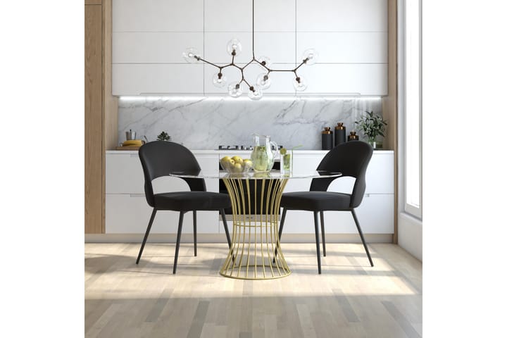 Ruokatuoli Abria - Musta/Roosa - Ruokapöydän tuolit