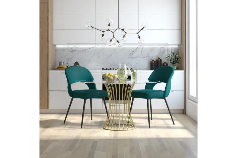Ruokatuoli Abria - Vihreä - Huonekalut - Tuoli & nojatuoli - Ruokapöydän tuolit