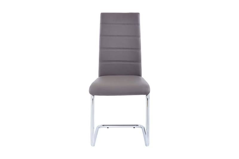 Ruokatuoli Aiwa Keinonahka 2-pak - Harmaa/Hopea - Huonekalut - Tuoli & nojatuoli - Ruokapöydän tuolit