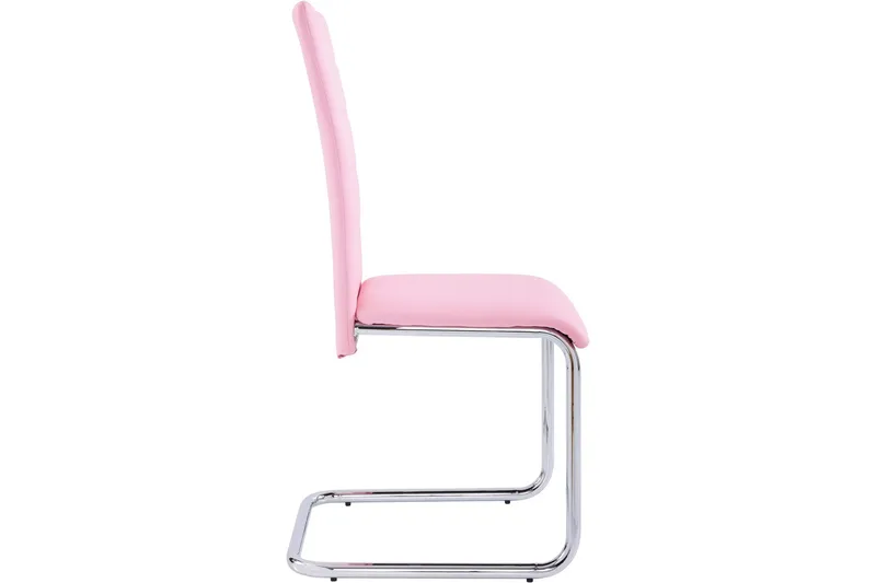 Ruokatuoli Aiwa Keinonahka 4-pak - Roosa/Kromi - Huonekalut - Tuoli & nojatuoli - Ruokapöydän tuolit