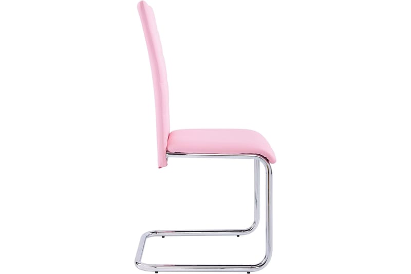 Ruokatuoli Aiwa Keinonahka 4-pak - Roosa/Kromi - Huonekalut - Tuoli & nojatuoli - Ruokapöydän tuolit