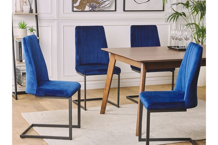 Ruokatuoli Aynia 2-pak Sametti - Sininen - Ruokapöydän tuolit