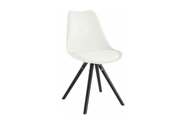 Ruokatuoli Brenda Keinonahka 2-pak, Valkoinen/Tammi