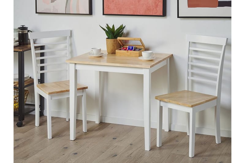 Ruokatuoli Coulby 2-pak - Valkoinen / vaalea puu - Huonekalut - Tuoli & nojatuoli - Ruokapöydän tuolit