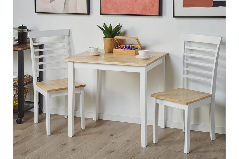 Ruokatuoli Coulby 2-pak - Valkoinen / vaalea puu - Huonekalut - Tuoli & nojatuoli - Ruokapöydän tuolit