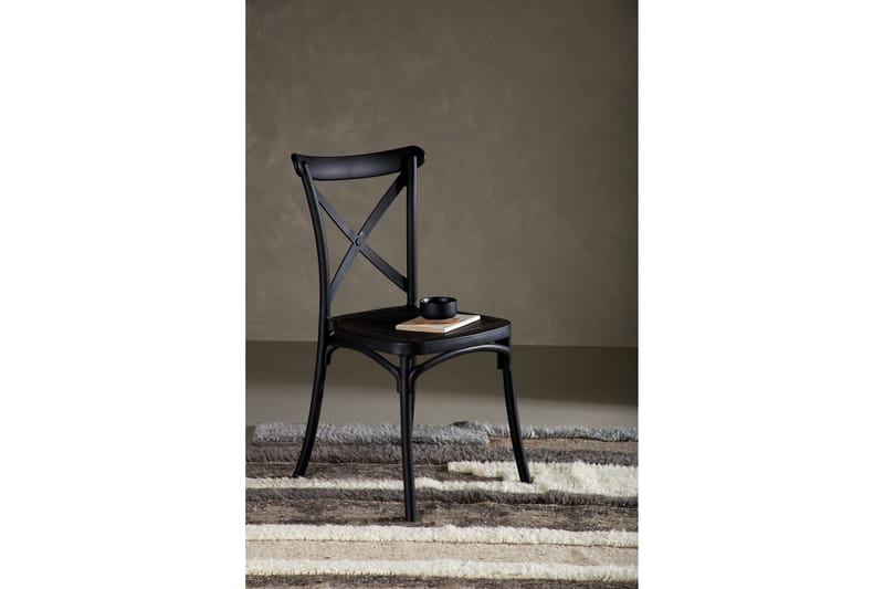 Ruokatuoli Crosett - Musta - Huonekalut - Tuoli & nojatuoli - Ruokapöydän tuolit