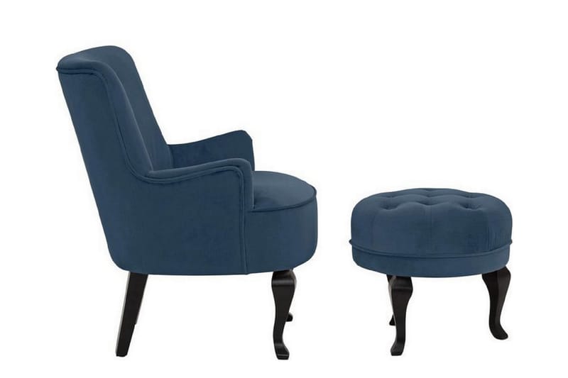 Ruokatuoli Dagna Sametti - Sininen - Huonekalut - Tuoli & nojatuoli - Nojatuoli & lepotuoli