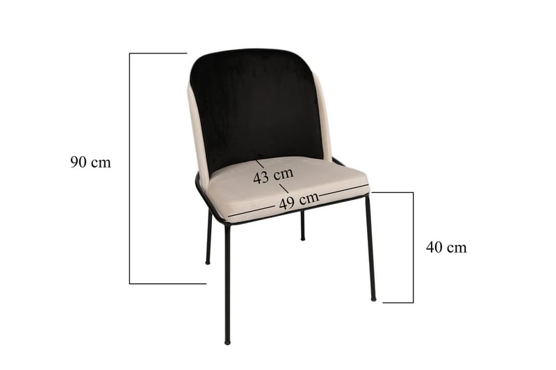 Ruokatuoli Drickby - Musta/Beige - Huonekalut - Tuoli & nojatuoli - Ruokapöydän tuolit