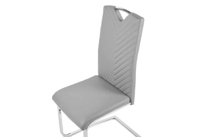 Ruokatuoli Eidhin 2-pak - Keinonahka/Vaaleanharmaa - Huonekalut - Tuoli & nojatuoli - Ruokapöydän tuolit