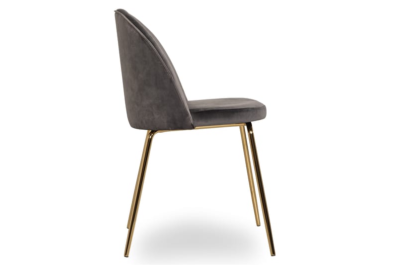 Ruokatuoli Gerardo Sametti - Harmaa/Kulta - Huonekalut - Tuoli & nojatuoli - Ruokapöydän tuolit