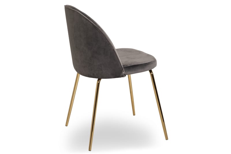 Ruokatuoli Gerardo Sametti - Harmaa/Kulta - Huonekalut - Tuoli & nojatuoli - Ruokapöydän tuolit
