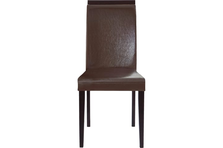 Ruokatuoli Glover Keinonahka 2-pak - Ruskea/Tumma puu - Ruokapöydän tuolit