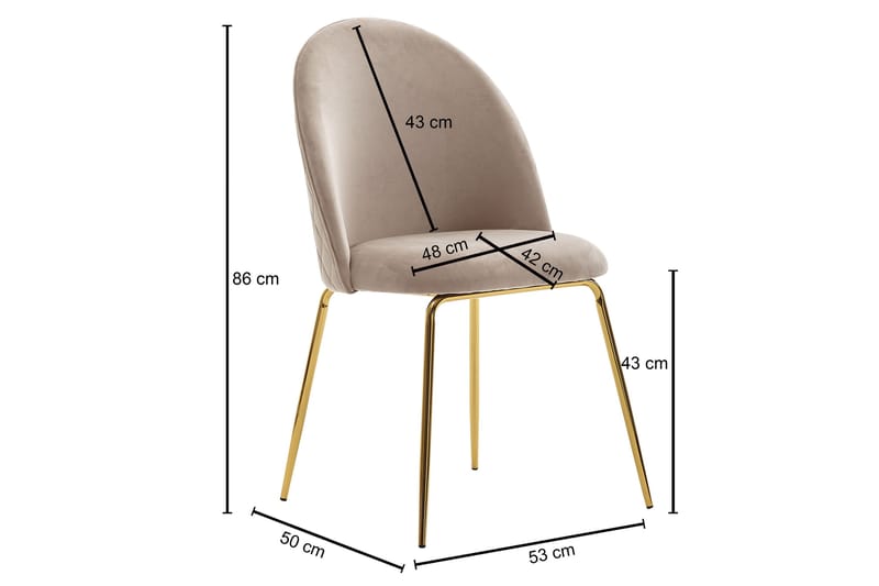 Ruokatuoli Gunna 2 kpl - Beige - Huonekalut - Tuoli & nojatuoli - Ruokapöydän tuolit