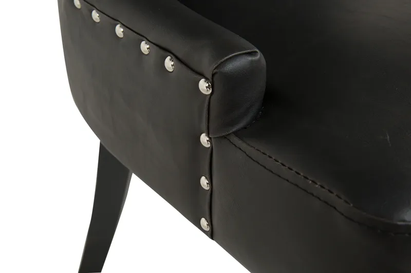 Ruokatuoli Hermione Keinonahka - Musta/Mustanruskea - Huonekalut - Tuoli & nojatuoli - Ruokapöydän tuolit