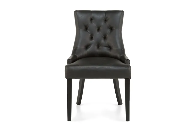 Ruokatuoli Hermione Keinonahka - Musta/Mustanruskea - Huonekalut - Tuoli & nojatuoli - Ruokapöydän tuolit