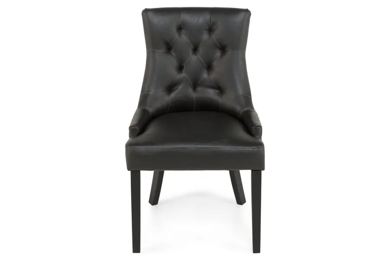 Ruokatuoli Hermione Keinonahka - Musta/Mustanruskea - Huonekalut - Tuoli & nojatuoli - Ruokapöydän tuolit