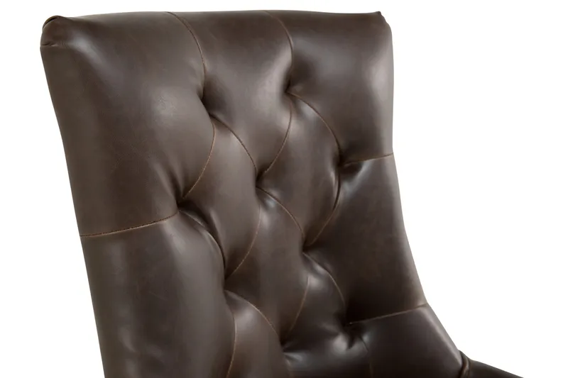 Ruokatuoli Hermione Keinonahka - Ruskea - Huonekalut - Tuoli & nojatuoli - Ruokapöydän tuolit