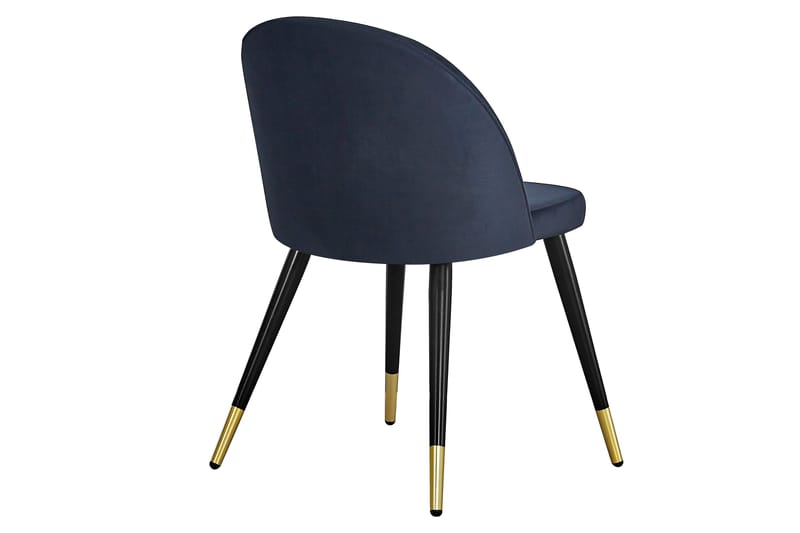 Ruokatuoli ilman käsinojia Concept 55 Valeri ruokatuoli samettia Black/Brass - Huonekalut - Tuoli & nojatuoli - Ruokapöydän tuolit