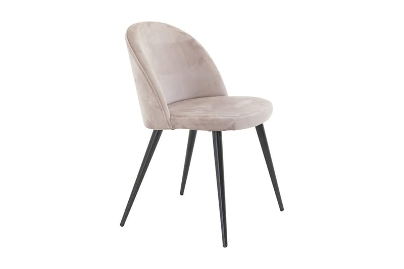 Ruokatuoli ilman käsinojia Venture Home Velvet-keittiötuoli, samettia Pink - Huonekalut - Tuoli & nojatuoli - Ruokapöydän tuolit
